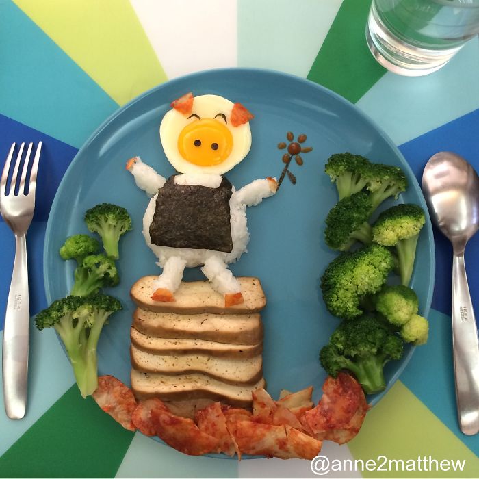 Madre Prepara Desayunos Artísticos Para Sus Hijos
