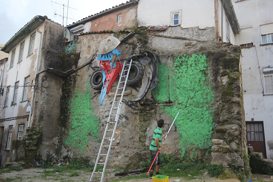 Artista Portugués Convierte Un Montón De Chatarra En Un Búho