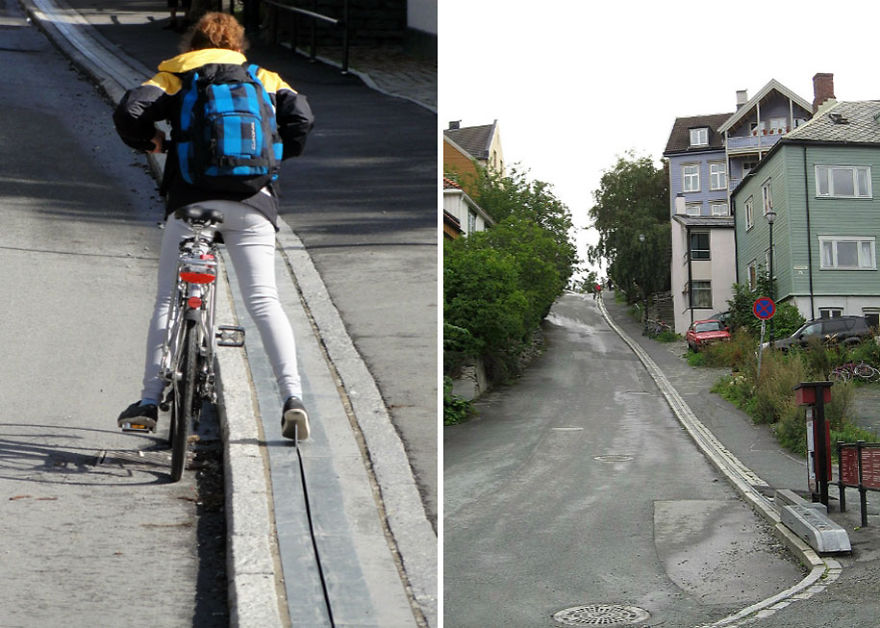 El Primer Ascensor Para Bicicletas Del Mundo Está En Noruega
