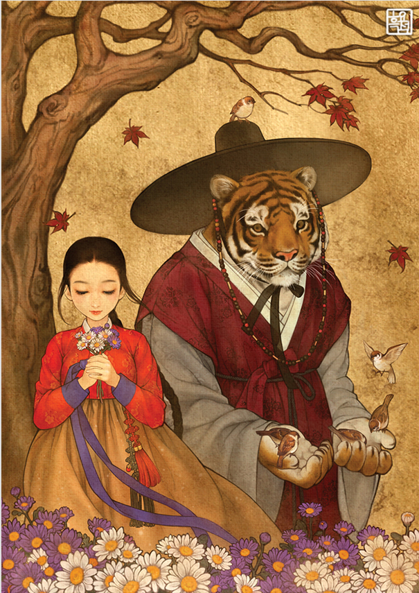 Los cuentos clásicos occidentales dibujados al estilo oriental por una artista coreana