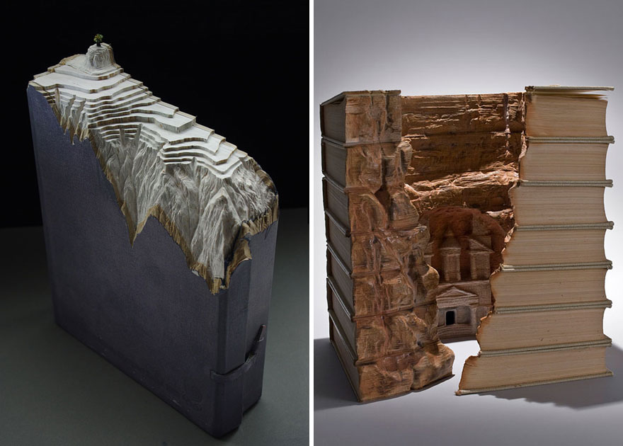 25 Hermosos ejemplares de esculturas hechas en libros