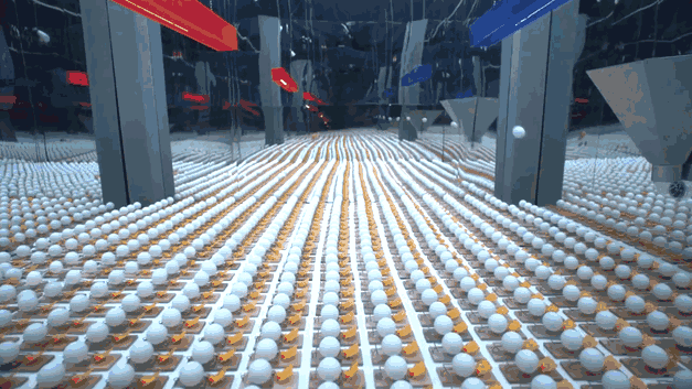 1650 Trampas para ratones activan una masiva reacción en cadena con bolas de ping pong