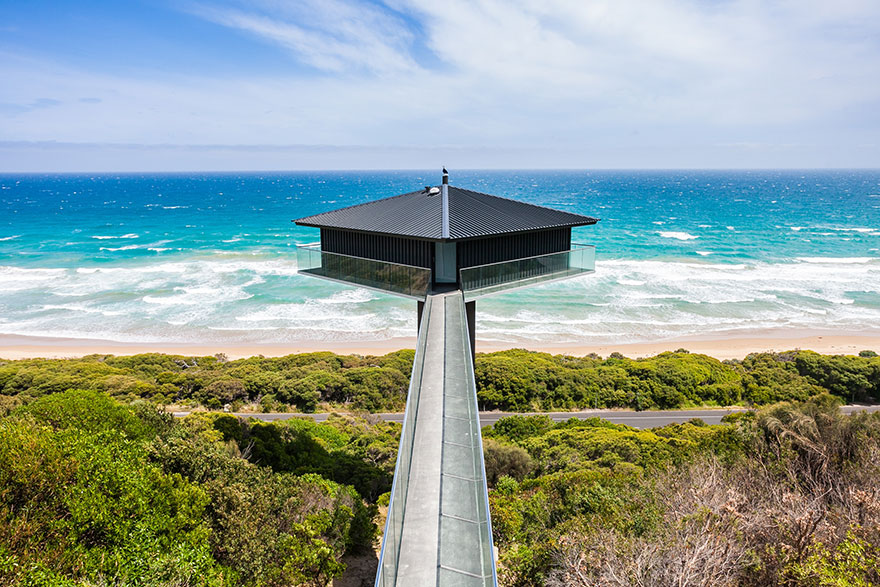 Esta increíble casa en Australia parece flotar sobre el mar