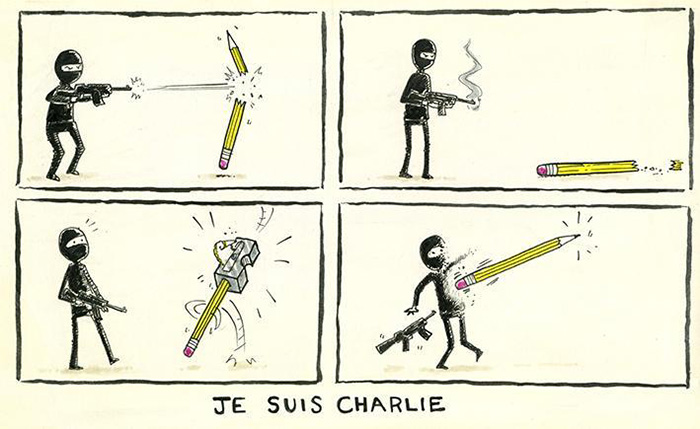 El lápiz es más fuerte que la espada: 28 dibujantes homenajean a las víctimas del atentado en la revista Charlie Hebdo