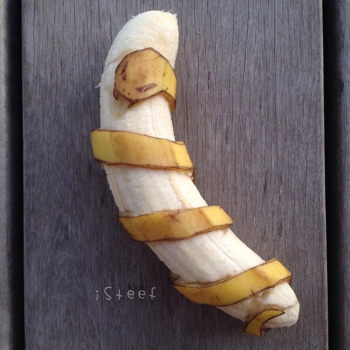 Este artista convierte los plátanos en obras de arte