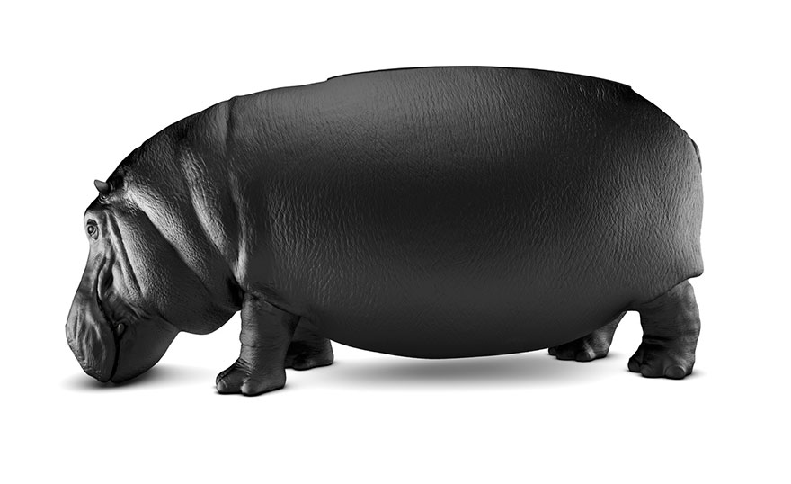 Esta nueva silla diseñada por Maximo Riera tiene la forma y el tamaño de un hipopótamo real