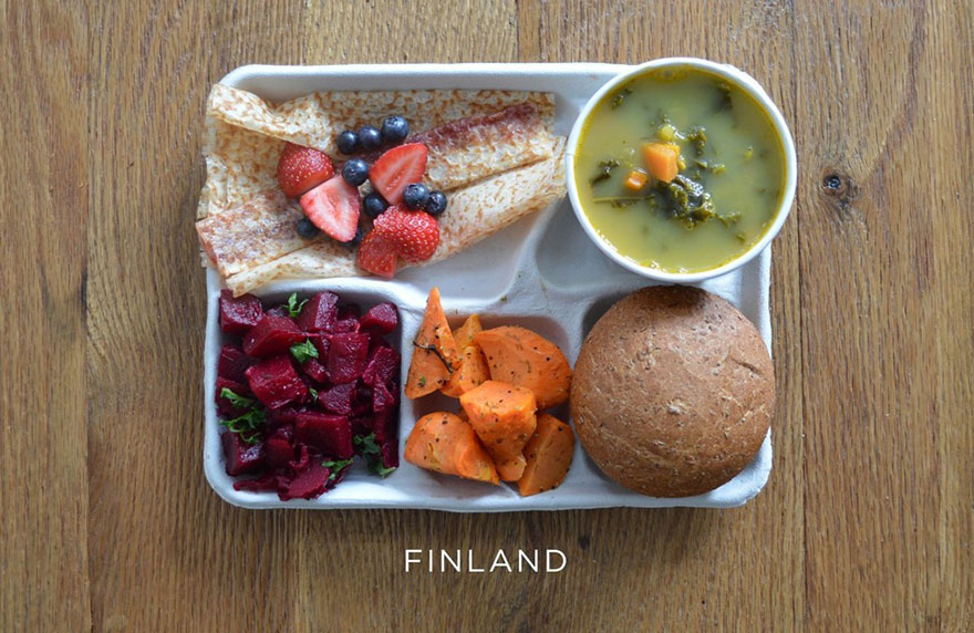 ¿Qué aspecto tienen los almuerzos del colegio en otros países del mundo?
