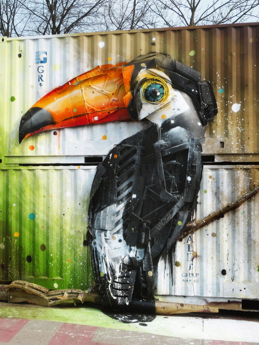 Grandes animales de basura: Este artista convierte la chatarra en animales para concienciar sobre la contaminación
