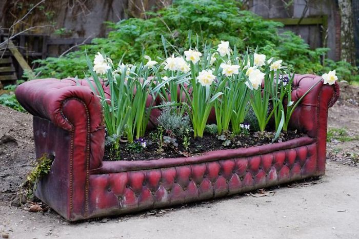15 Maneras de convertir tus muebles viejos en un jardín mágico