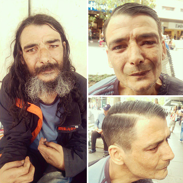 Este barbero corta el pelo gratis a los indigentes mientras lucha contra su propia adicción