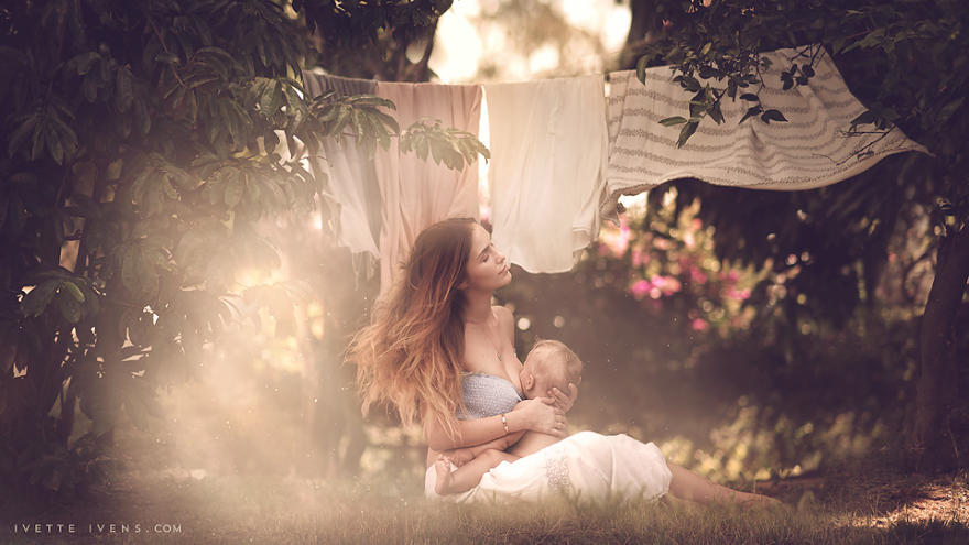 Espectaculares fotos de madres amamantando en el exterior para demostrar que no es algo vergonzoso