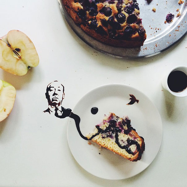 La comida derramada se convierte en arte gracias a Giulia Bernardelli