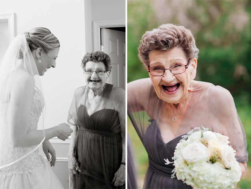 Una novia le pide a su abuela de 89 años que sea dama de honor en su boda