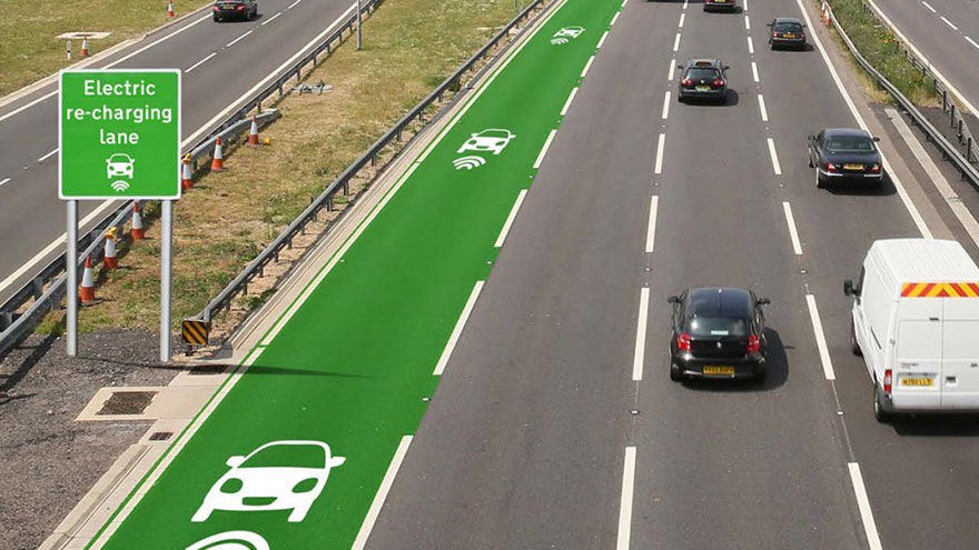En Reino Unido están probando carreteras que cargan los coches eléctricos al conducir por ellas