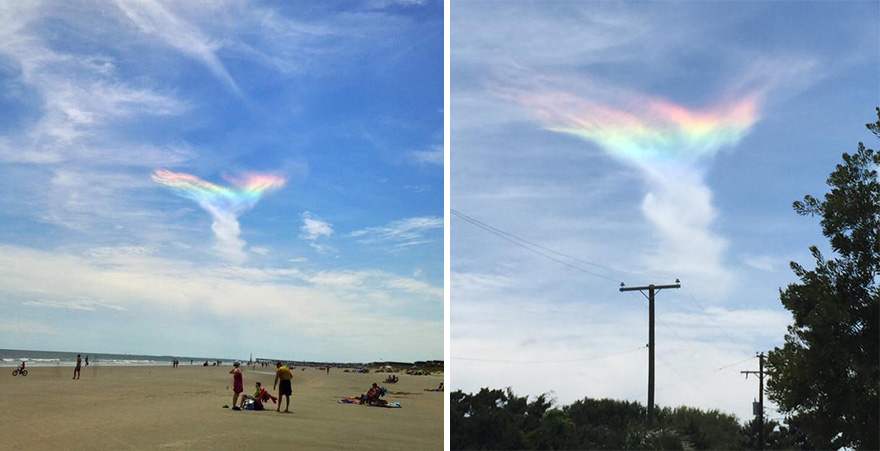 Un curioso "arco iris de fuego" aparece en el cielo de Carolina del Sur
