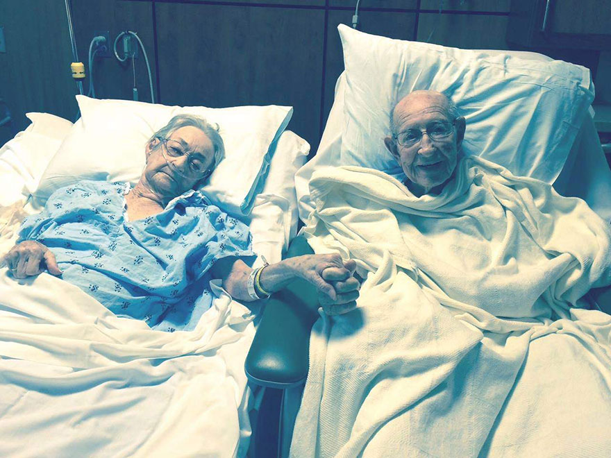 Este hospital hizo una excepción y permitió a esta pareja casada 68 años estar juntos en la misma habitación