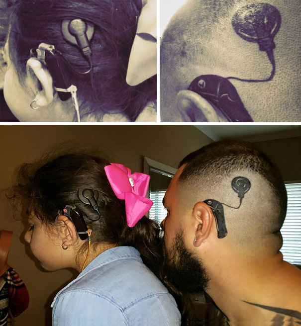 Este padre se hizo un tatuaje para que su hija no se sintiera distinta