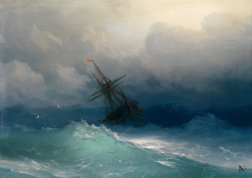pintura-olas-mar-barcos-ivan-konstantinovich aivazovsky (8)