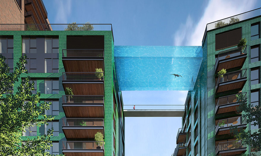 La primera piscina de cristal del mundo te permite nadar a 35 metros sobre Londres