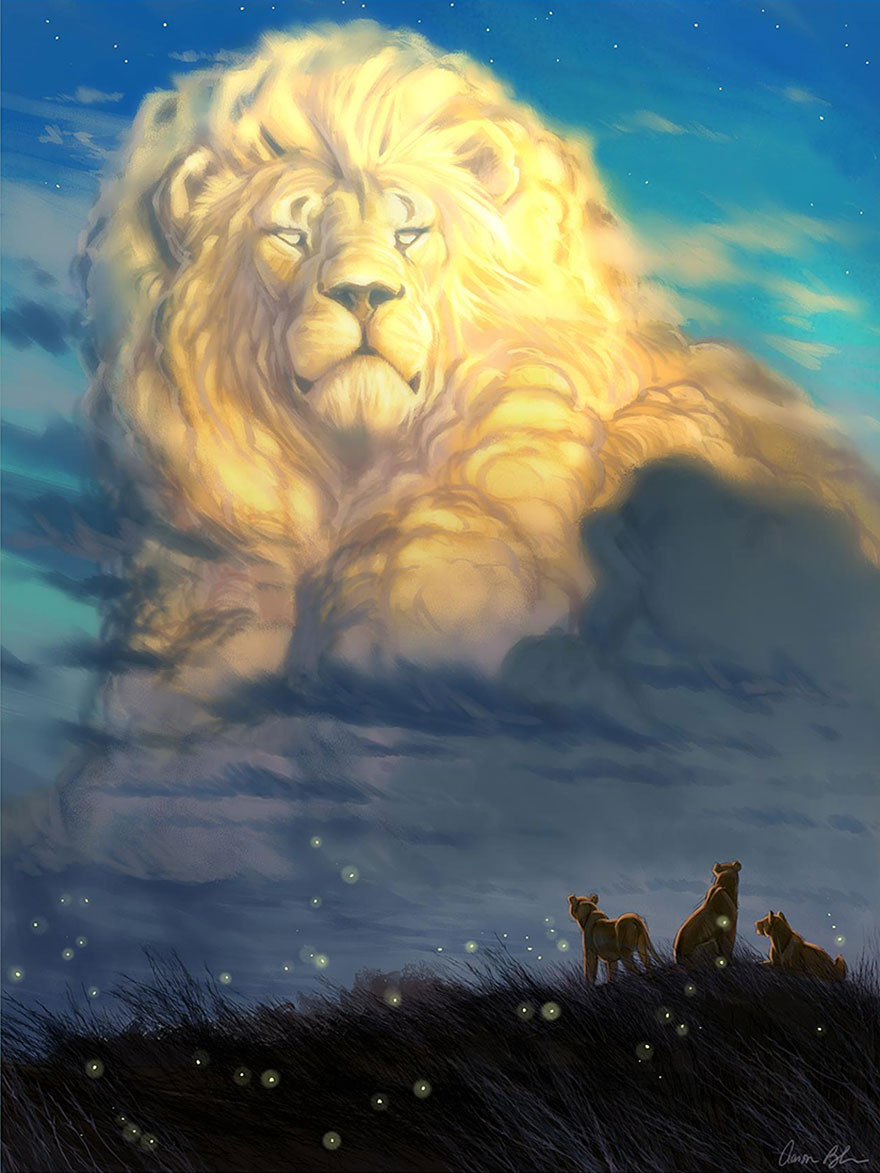 Un animador de "El Rey León" pinta un majestuoso homenaje al león Cecil