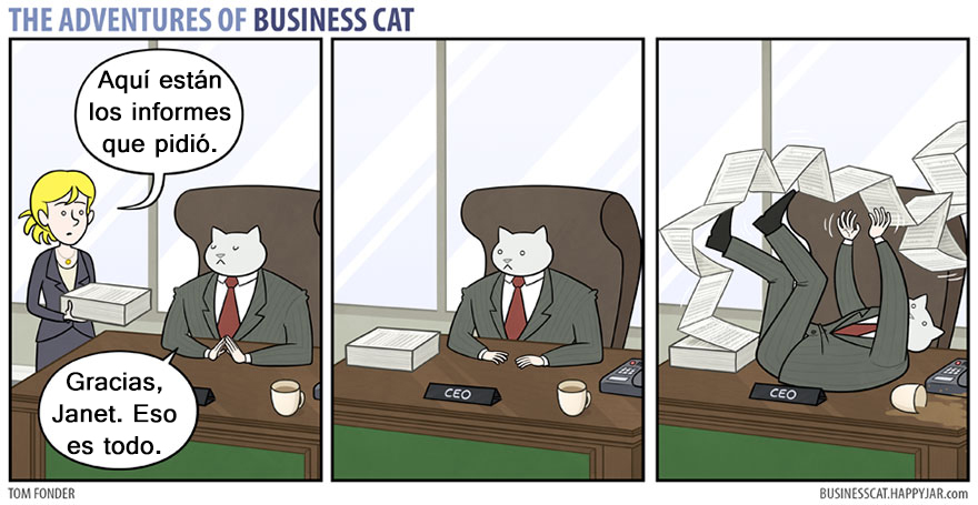 Cómo sería tu oficina si el jefe fuera un gato