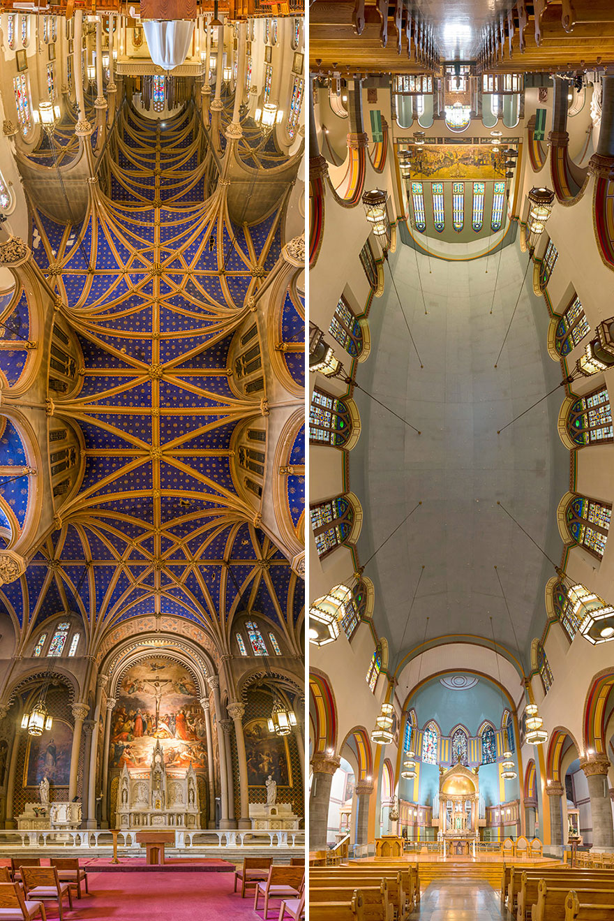 Panorámicas verticales de las iglesias de Nueva York inspiradas por la visita del Papa, por Richard Silver
