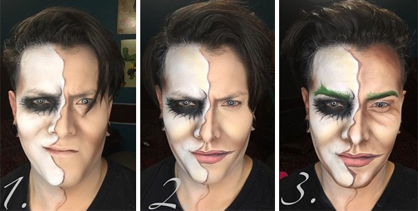 Este maquillador se transforma en distintos superhéroes usando solo maquillaje