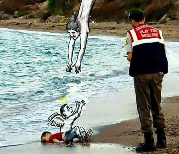 Artistas de todo el mundo responden a la trágica muerte de un niño refugiado sirio