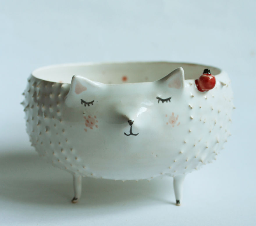 Adorables animales de cerámica creados por una artista polaca