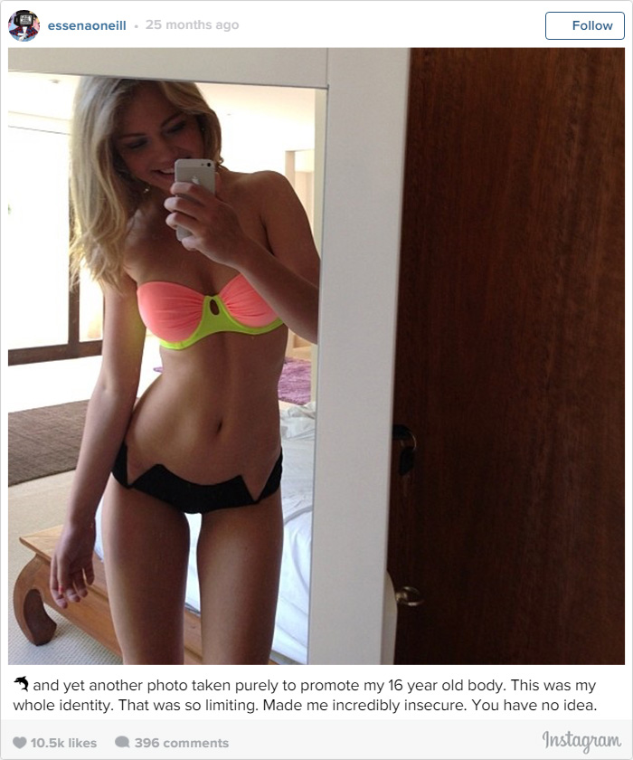Esta modelo de 18 años editó sus publicaciones en instagram para mostrar la verdad tras las fotos