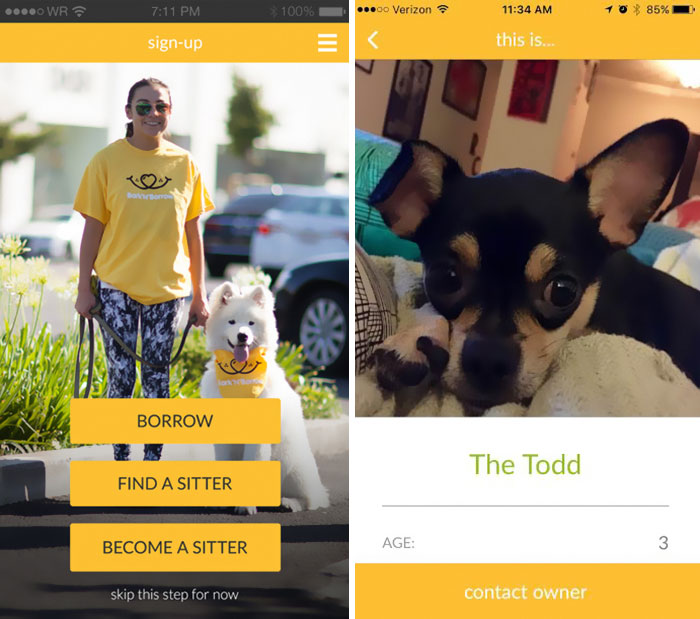 Esta nueva aplicación te permite tomar un perro prestado para pasearlo y jugar