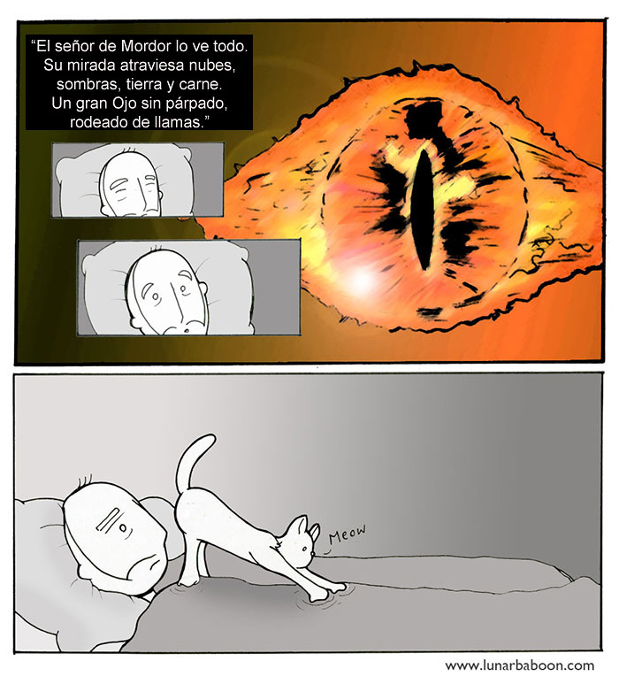 La vida con un gato, por Lunarbaboon