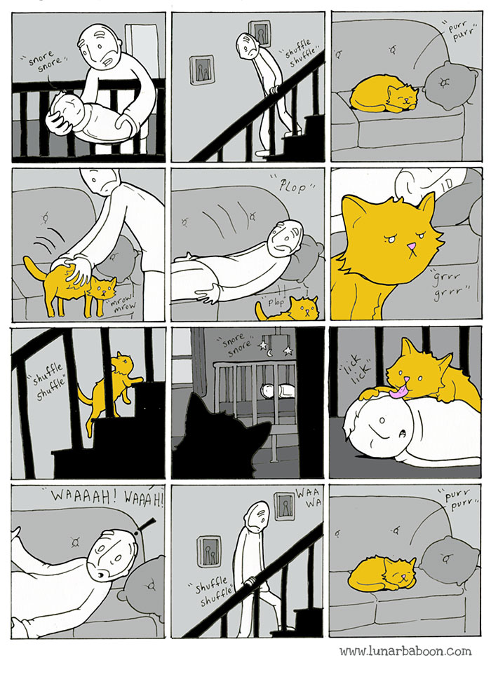 La vida con un gato, por Lunarbaboon
