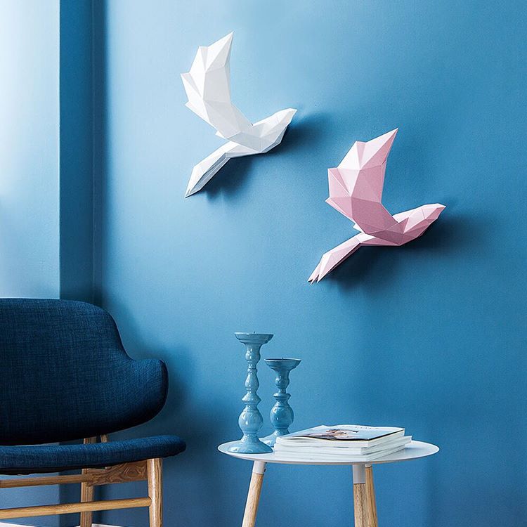 Decora tu casa con estas esculturas geométricas de papel que puedes doblar tú mismo sin matar ningún animal