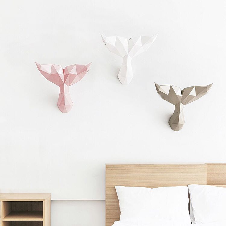 Decora tu casa con estas esculturas geométricas de papel que puedes doblar tú mismo sin matar ningún animal