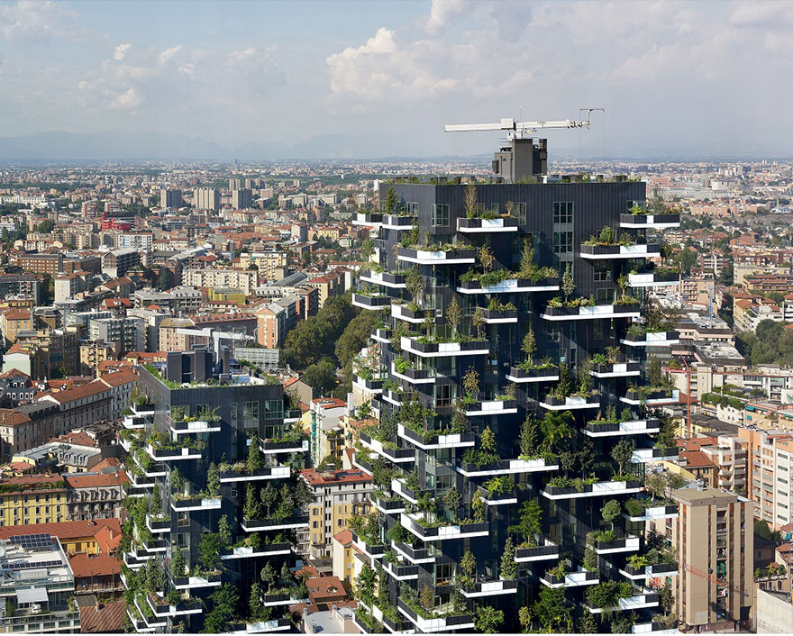 Esta torre de apartamentos será el 1er edificio del mundo cubierto de árboles perennes