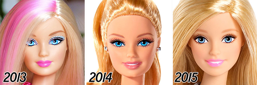 La evolución de la muñeca Barbie durante los últimos 56 años