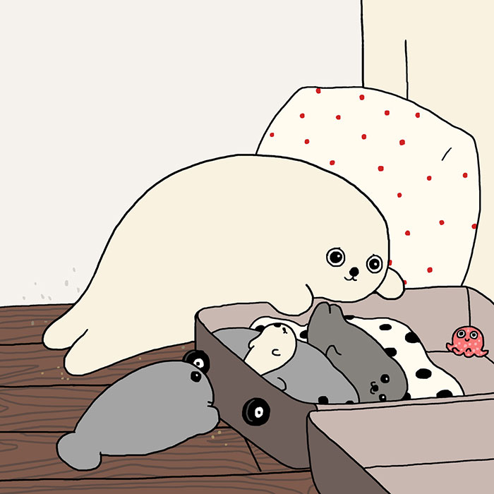 La vida diaria de una foca adorable, por Wang Fanqiao