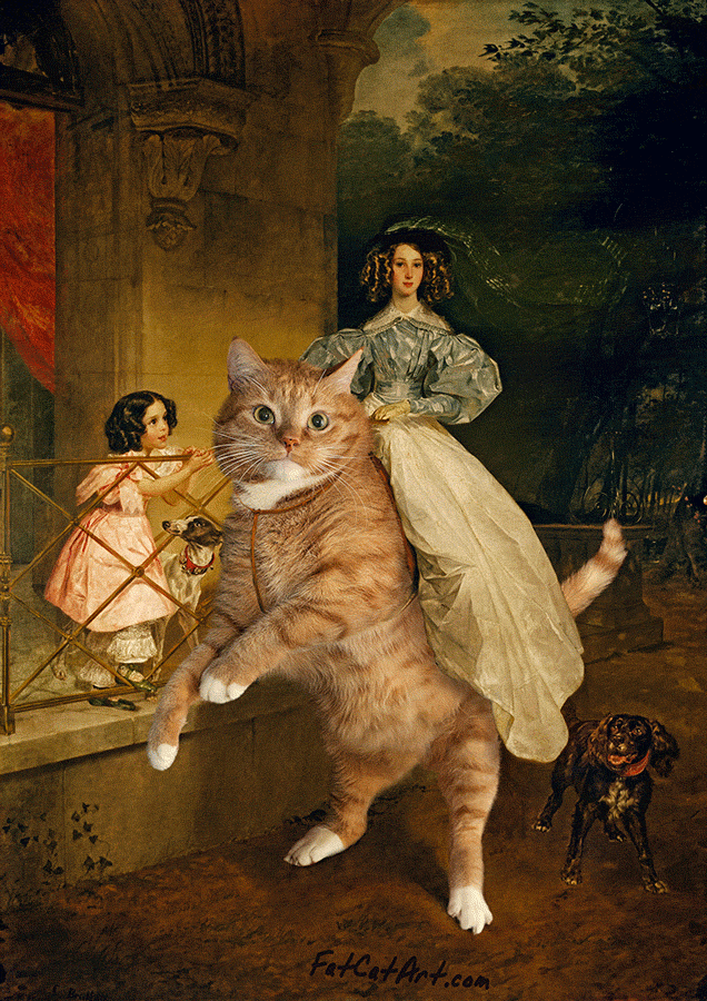 pinturas-famosas-con-gato-Ginger-svetlana-petrova (1)
