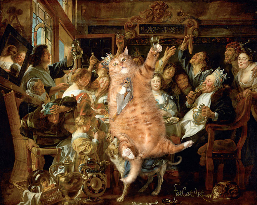 pinturas-famosas-con-gato-Ginger-svetlana-petrova (12)
