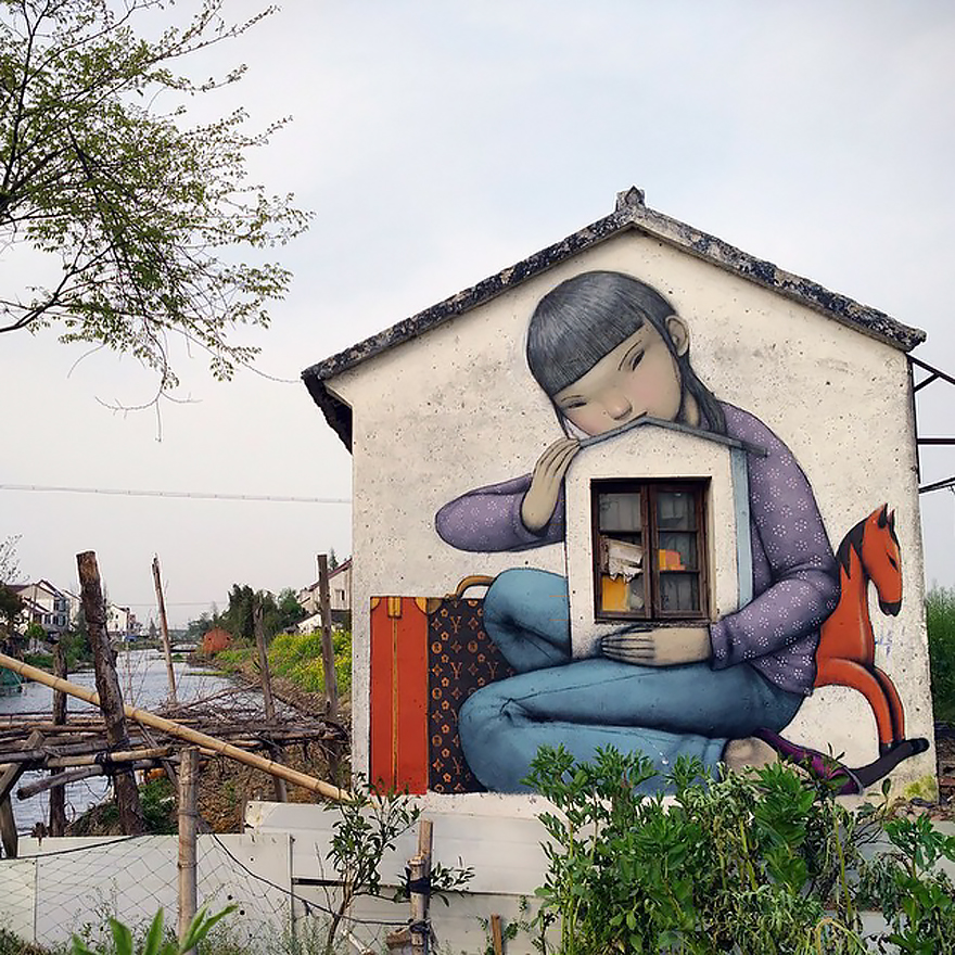 Este artista francés transforma aburridos edificios en obras de arte