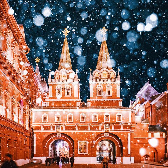 La ciudad de Moscú y su aspecto de cuento de hadas durante la Navidad ortodoxa