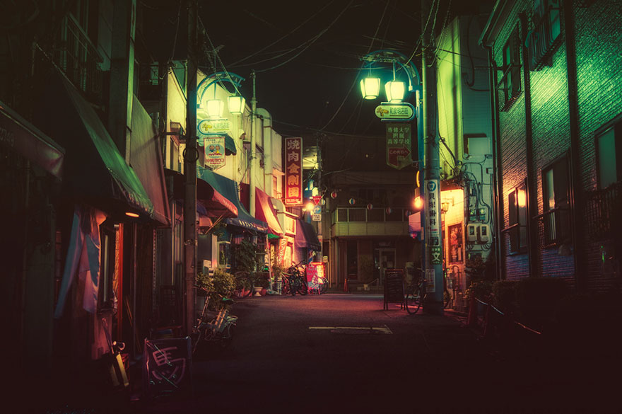 Mágicas fotos nocturnas de las calles de Tokyo, por Masashi Wakui