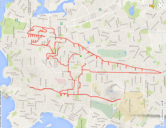 Este artista hace los dibujos más grandes del mundo montando en su bici con GPS