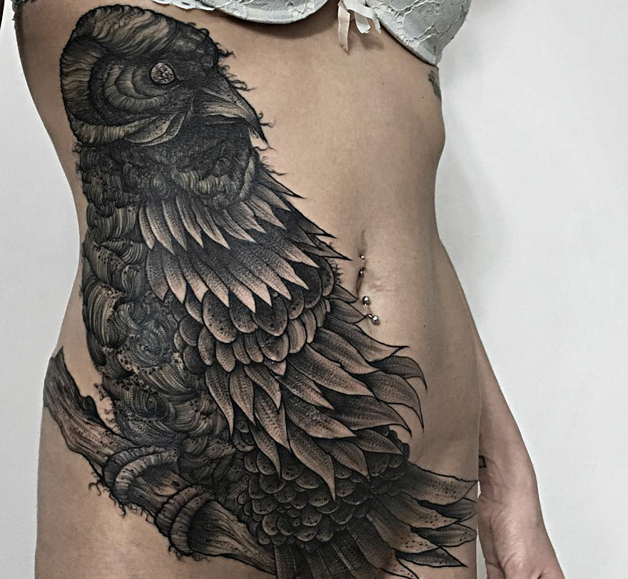 Tatuajes de oscuras y tenebrosas criaturas creados por un tatuador ruso