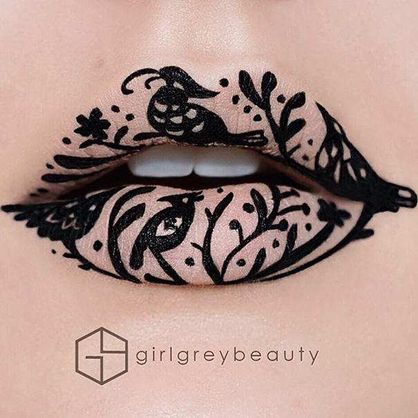Esta maquilladora convierte sus labios en asombrosas obras de arte