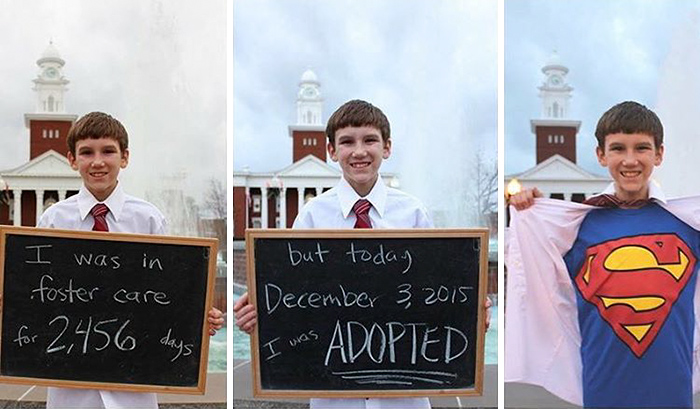 15 Emotivas fotos de niños que acaban de ser adoptados