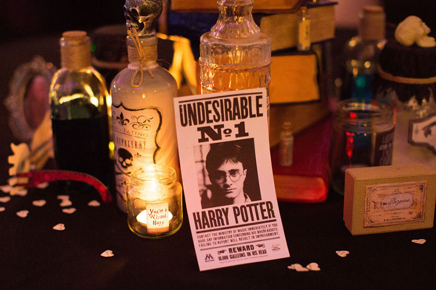 Esta boda temática de Harry Potter fue pura magia