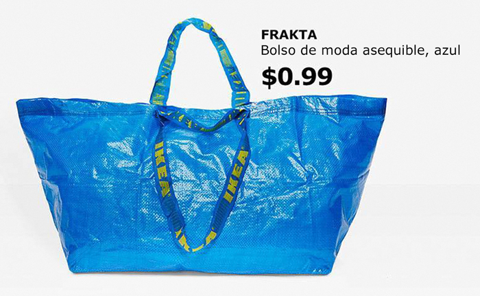 IKEA responde a la aparición del bolso de Balenciaga de 2145$ que es igual que la bolsa de 99 centavos de IKEA