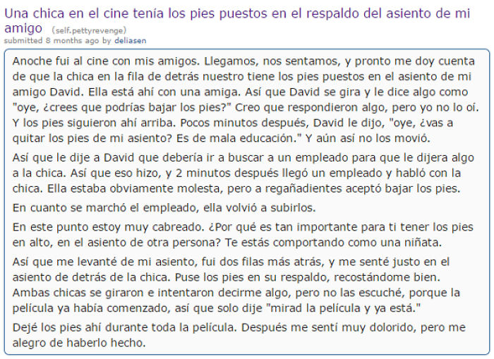 Subir Los Pies En El Cine